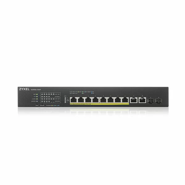 8-port Multi-Gigabit+ 2-port 10GbE + 2-port SFP+ PoE Smart Managed Switch ZyXEL XS1930-12HP